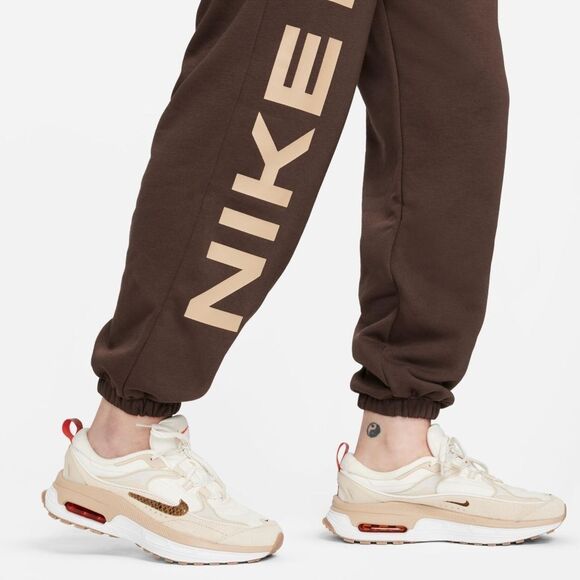 Nike Air Max High-Waisted Joggers Women's L Brown Beige Fleece New LE FB8051-237 - Picture 7 of 16